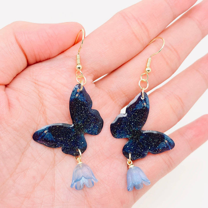 Multi Style Colorful Butterfly Flower Charm Dangle Earrings