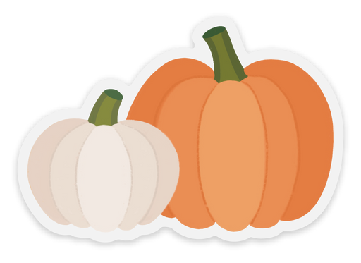 Clear Pumpkin Patch Sticker 2.7x1.9in