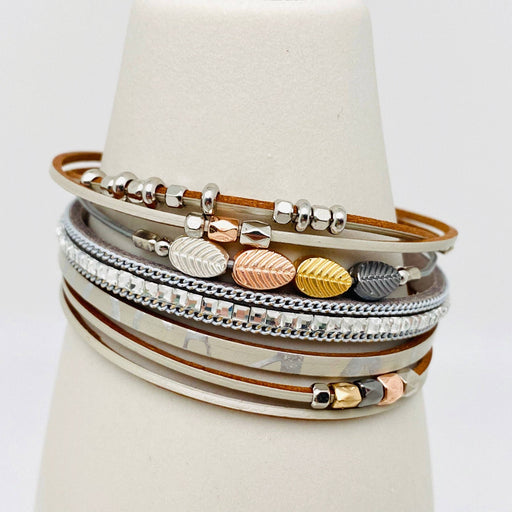 Mio Queena - Bohemian Style Leather Multi-Layer Bracelet Bangle: 2