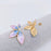 Colored Enamel Leaf Shape Stainless Steel Post Earrings -FGS