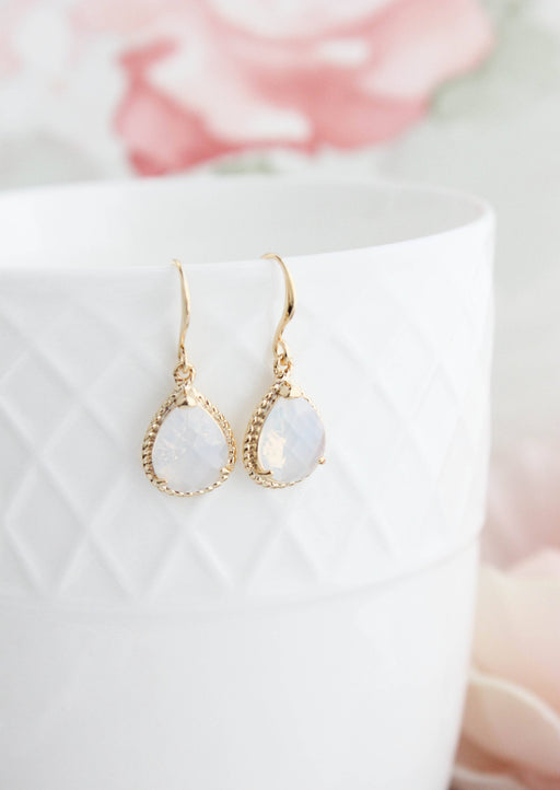 Glass Pear Drop Earrings | Rope Teardrop Earring