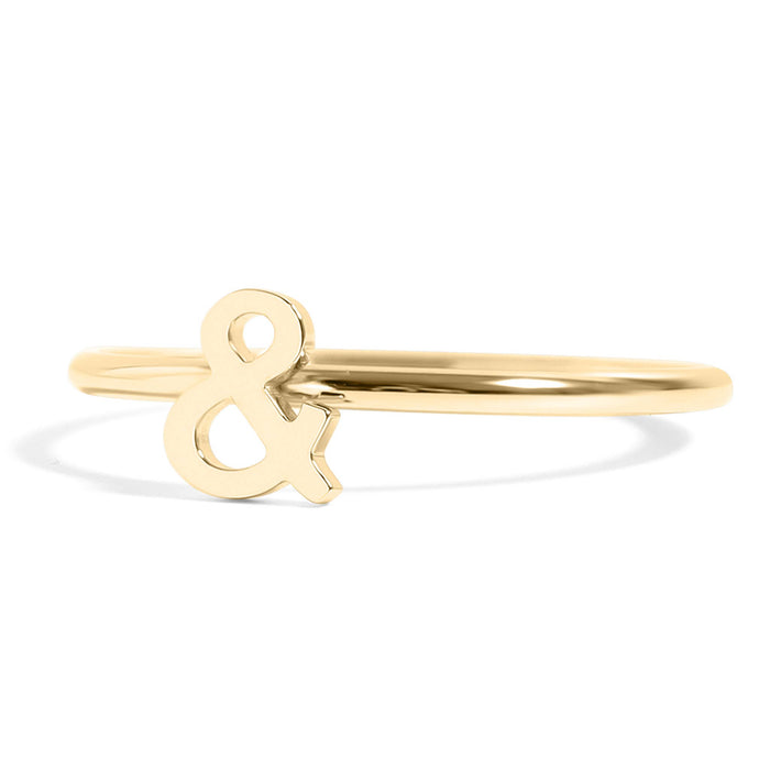 18k Gold PVD Coated Stainless Steel Symbol Stacking Rings