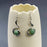 Geometric Dangle Earrings Inlaid with Natural Stone