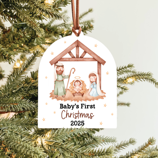 Baby's First Christmas Ornament 2025 | Mary and Joseph