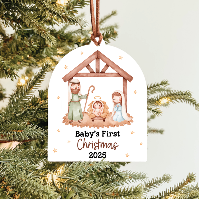 Baby's First Christmas Ornament 2025 | Mary and Joseph