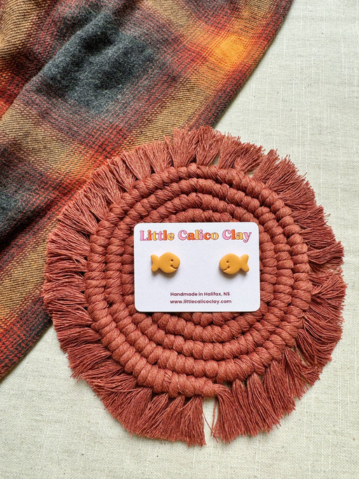 Goldfish Studs | Polymer Clay Earrings 