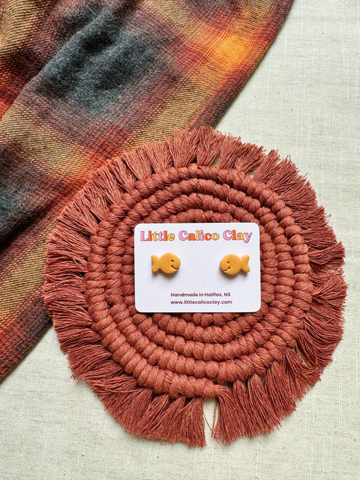 Goldfish Studs | Polymer Clay Earrings 
