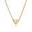 Stainless Steel Heart-shaped Alphabet Pendant Necklace