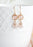 Art Deco Fan Earrings | Sparkling Glass | Peach Blush