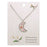 Pink Dried Flower Silver Moon Necklace