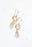 Art Deco Fan Earrings | Sparkling Glass | Peach Blush