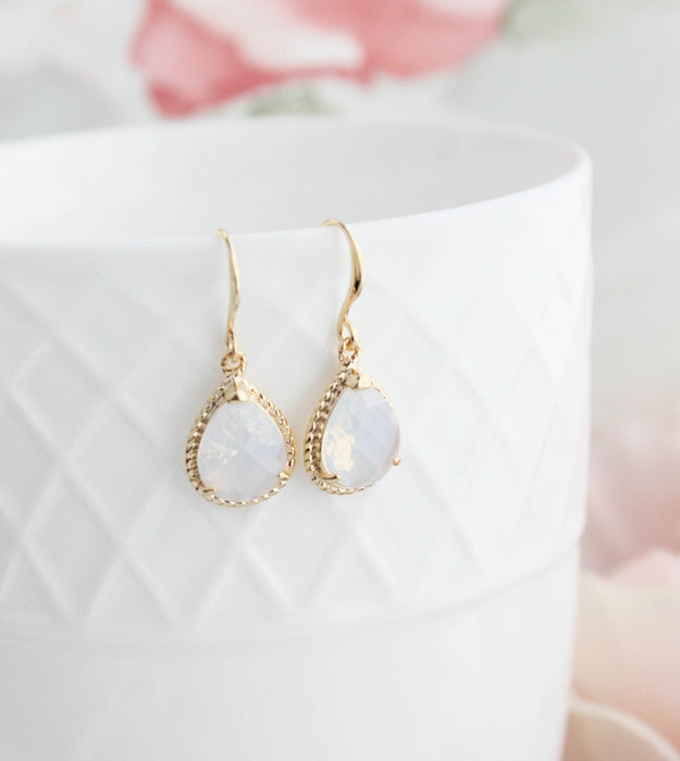 Glass Pear Drop Earrings | Rope Teardrop Earring