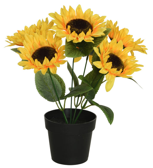 Potted Artificial Sunflowers (Yellow)