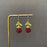 Garnet Raspberry Dangle Earrings