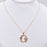 Hollow Star Moon Inlaid Opal Gold Plated Necklace - MS