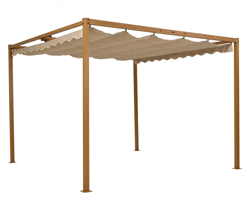 Pergola with Sliding Polyester Awning