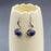 Geometric Dangle Earrings Inlaid with Natural Stone