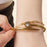 18K Gold PVD Stainless Steel Heart with Stone Bangle