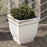 Square Rolled Rim Planter - Antique White