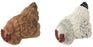 Chicken Pecking Brown/White