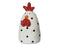 Chicken White/Blk Polka Dots 15cm