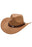 Buffalo Skull Belt Tycoon Retro Faux Wool Felt Cowboy Hat