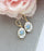 Blue Rose Cameo Earrings