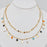 Star Pearl Charm Double Chain Stainless Steel Necklace - FGS