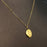 Rose 18K Gold Plated Stainless Steel Oval Charm Necklace-FGS