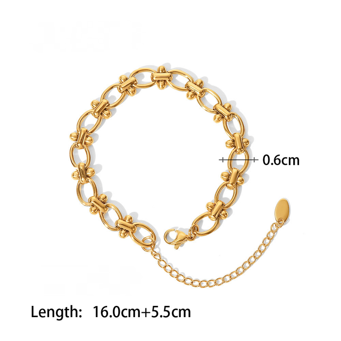 Multi Style 18K Gold Plated Stainless Steel Cuff Bangles-FGS