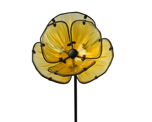 Stake Yellow Poppy Glass 91 cm