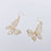 Queen Anne's Lace Butterfly Shape Dried Flower Earrings