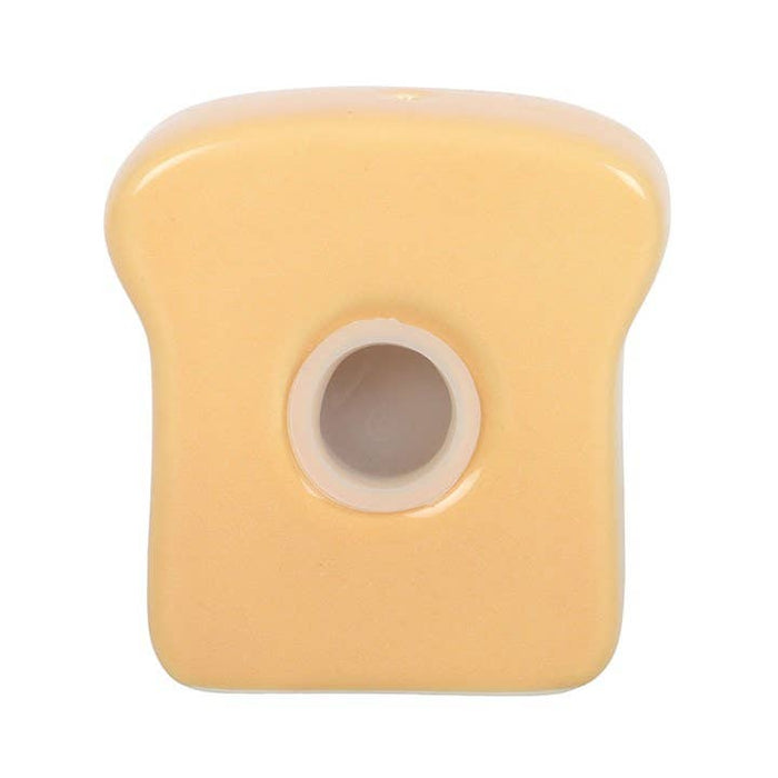 Kawaii Toast Salt and Pepper Shakers in Toaster Holder