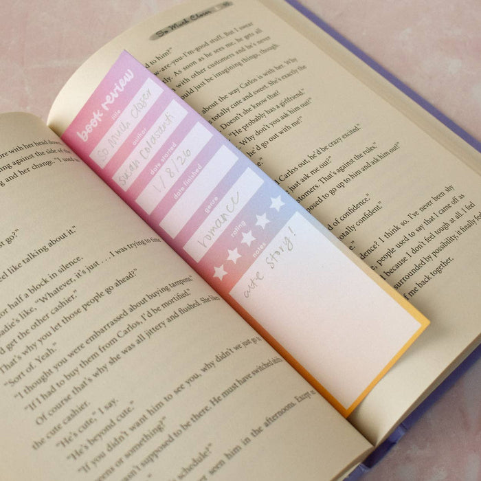 Pastel Book Review Notepad