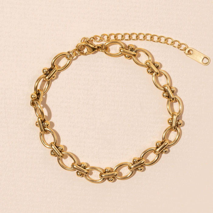 18K Gold-Dipped Stainless Steel Chain Link | Bracelet