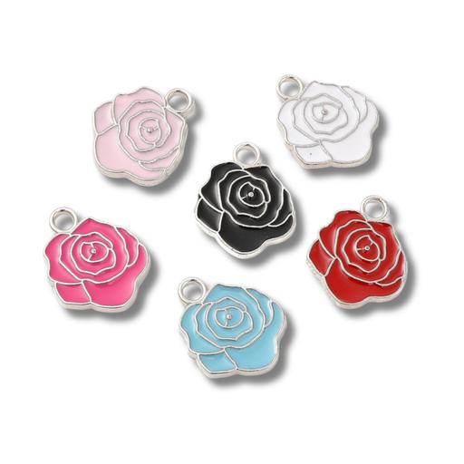 Rose Silver Charm