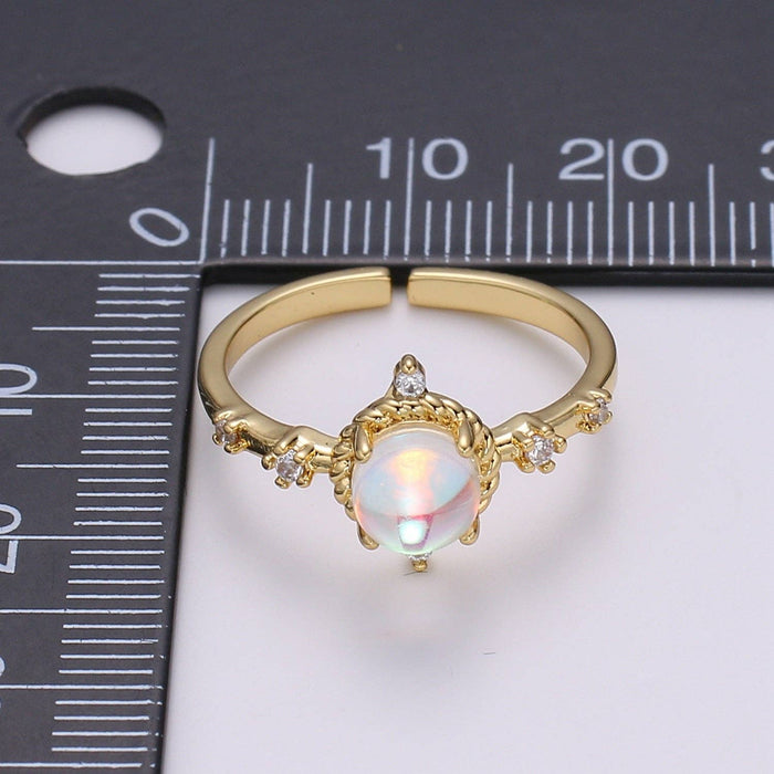 Dainty Monstone Celestial Adjustabtle Ring R336