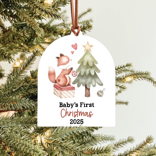 Baby's First Christmas Ornament 2025 | Fox Arch