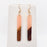 Resin Wooden Stick Rectangular Pendant Earrings