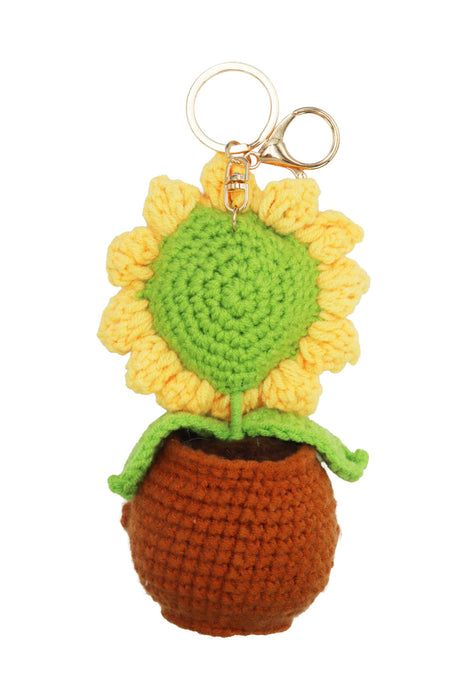 Large Emotional Support Pot Crochet Key Chain