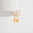 18K Gold PVD Stainless Steel Coin Pendant Huggie Earrings