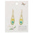 Yellow Flower Gold Teardrop Dried Flower Earrings