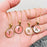 Pink Shell Initial 18K Gold Plated SS Round Charm Necklace