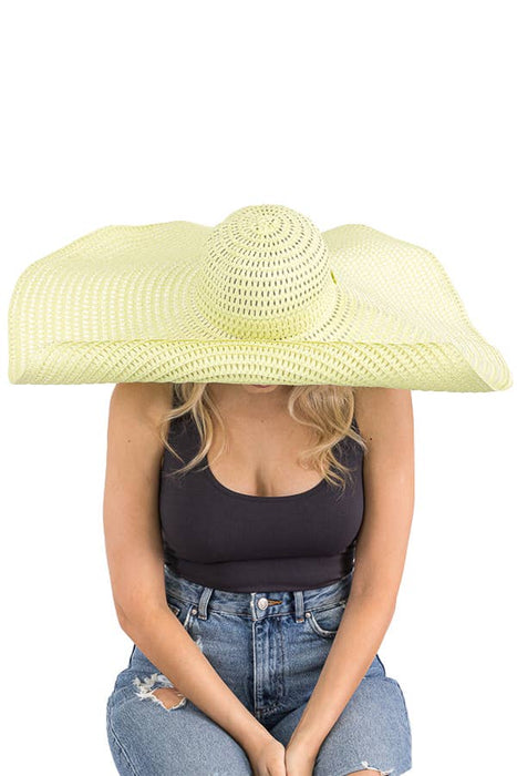 Extra Wide Floppy Wire Brim Straw Sun Hat