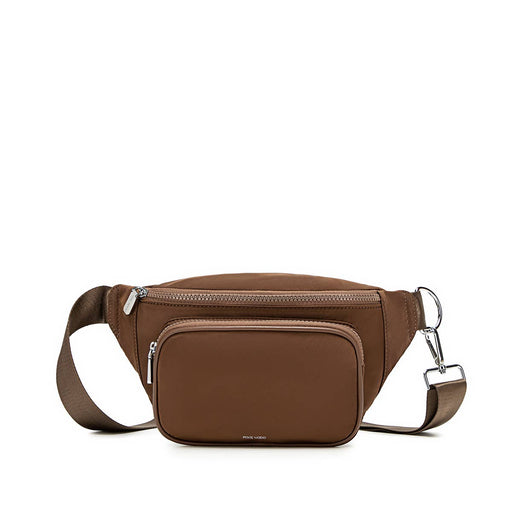 Aaliyah - Recycled Nylon Fanny Pack - Espresso Nylon