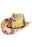 Floral Print Raffia Straw Cowboy Hat