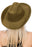 Plain Faux Felt Cowboy Wide Brim Hat