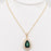 Green Zircon Pendant Stainless Steel Necklace