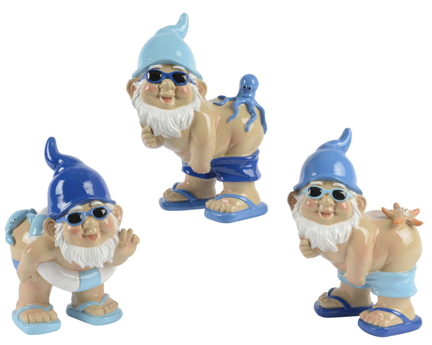 Gnome Blue Beach Bums 18 cm
