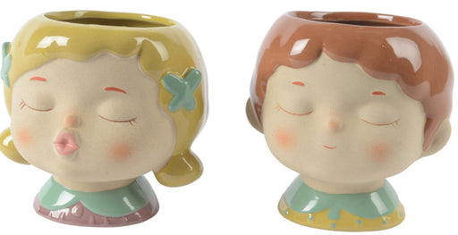 Planter Stoneware Boy/Girl